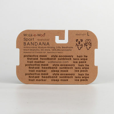 Haken freundliche Papier-3mm Kraftpapier Pappaufhänger Eco für Haustiere Bandana-Schal