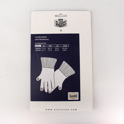 Kundenspezifische Recyclingpapier-Aufhänger tapezieren Pappaufhänger für hängende Handschuhe
