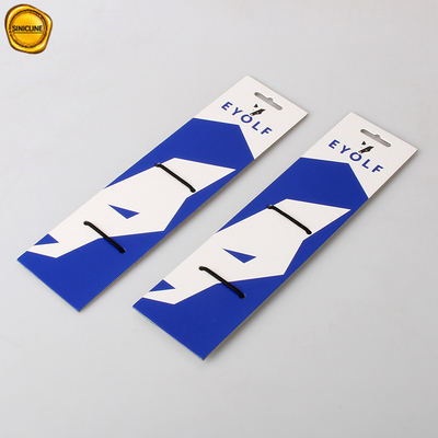 Kundenspezifische Druckfalten-blaue Vorlaufkarte-Tasche Topper For Neckerchief