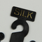 Pp.-kundenspezifische Plastikaufhänger schwarz mit Gold Logo For Suspenders