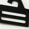 Schwarze PS-Haken-Anzeigen-Plastikbindungs-Aufhänger 6.1X7.4CM kundengebundener Logo Accept